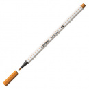 Fixka so štetcovým hrotom pre rôzne šírky čiar STABILO Pen 68 Brush, tmavo okrový