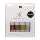 RI sada akrylových farieb Metallic 4 x 12 ml