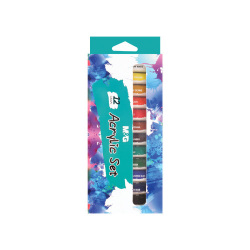 Farby akrylové M&G 12 ml - sada 12 ks