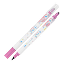 Obojstranný popisovač M&G v pere Sakura - Metallic, tmavo-ružový