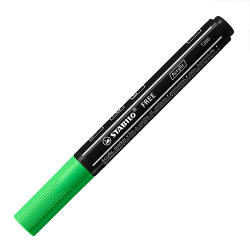 STABILO FREE: Akrylový popisovač - okrúhly hrot listovo zelený 2-3 mm