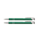 Sada kovovej mechanickej ceruzky a guľôčkového pera ORIN, zelená