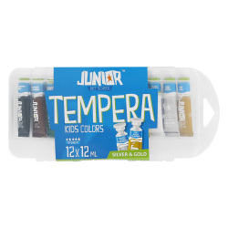 Farby temperové v boxe sada 12 ml
