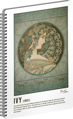 Špirálový blok Alfons Mucha 60 listov motív 2