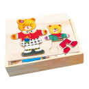 Vkládačka Puzzle Šatníková skriňa Medvedík BINO