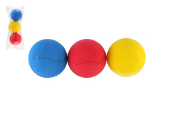 Soft loptičky - na softtenis, penové, 3ks, priemer 7cm