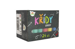 Farebné kriedy na chodník 24ks v krabici