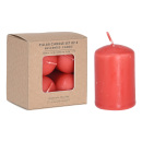 Sviečka valcová 40 x 60 mm červená (4 kusy v balení)