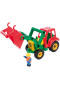 Auto traktor/nakladač s figúrkou aktívny s lyžicou 35 cm 24 m+