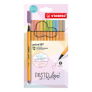 Liner STABILO point 88 Pastel Love, hrot 0,4mm - sada 12 kusov