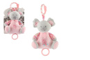 Koala naťahovacia s hrkálkou ružová 19 cm