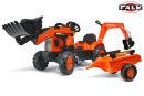 Detský šliapací traktor s nakladačom a funkciami