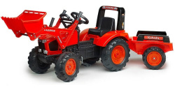 Falk šliapací traktor 2060AM Kubota s nakladačom a vlečkou