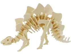 Drevené 3D puzzle Stegosaurus