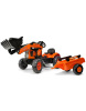 FALK Šliapací traktor 2065AM Kubota s nakladačom a vlečkou