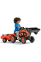FALK Šliapací traktor 2065AM Kubota s nakladačom a vlečkou