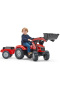 Falk Šliapací traktor Massey Fergusson s nakladačom a vlečkou