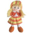 Bábika handrová 60 cm oranžové šatôčky