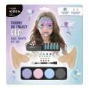 Farby na tvár ELF - 4 farby + uši Elfa, štetec, hrebeň (sada)