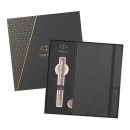 Guličkové pero PARKER Sonnet Stainless Steel + šedý zápisník