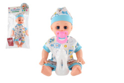 Bábätko pijúce, cikajúce na batérie so zvukom a doplnkami 32 cm