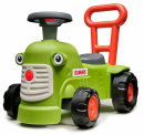 Odrážadlo a chodítko 2v1 traktor Claas svetlo zelený s volantom