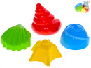 Formičky do piesku set 4 kusy mušličky 7-8 cm