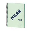 Blok linajkový so špirálou A4 MILAN 80 listov, zelený