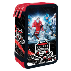 Junior školský peračník Hockey trojposchodový naplnený 43 dielny