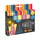 Kriedy farebné/chodníkové Junior, okrúhle 6 kusov Neonové