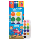 Junior vodové farby 12 farieb 28 mm so štetcom