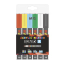Popisovač M&G Acrylic Marker Basic, hrot 2 mm - sada 6 kusov