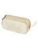 Baagl Študentský peračník etui Beige trojposchodový, bez náplne
