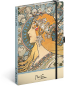 Notique Notes Alfons Mucha – Zverokruh, bodkovaný, 13 x 21 cm