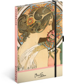 Notique Notes Alfons Mucha – Prvosienka, bodkovaný, 13 x 21 cm