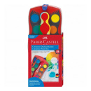 Farby vodové Faber-Castell Connector, stavebnicové 24 farieb - červené