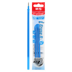 Náplň gumovacia M&G iErase R hrot 0,7 mm - modrá (sada 3 kusov)