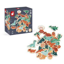 Janod Drevené magnetky Dinosaury Dino 24 kusov