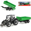 Bburago farm kovový model traktor s vlečkou
