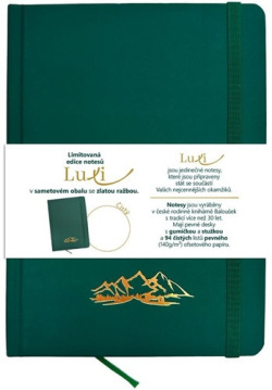 Notes Luxi prázdný A5 lamino zelená